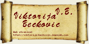 Viktorija Bećković vizit kartica